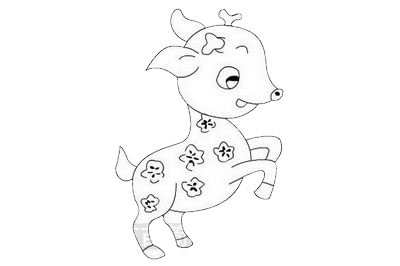 梅花鹿简笔画步骤 梅花鹿简笔画步骤