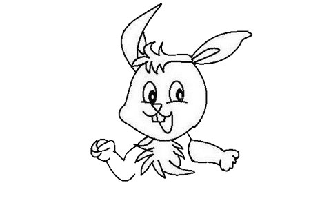 笨笨跳跳的小兔子简笔画