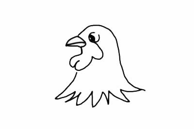 大公鸡简笔画详细步骤