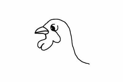 大公鸡简笔画详细步骤