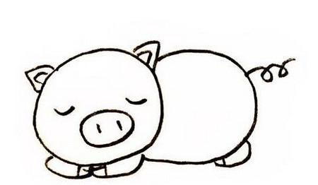 分享几张睡觉的动物简笔画 分享几张睡觉的动物简笔画