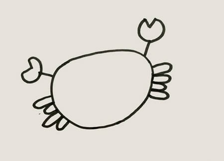 螃蟹简笔画怎么画简单又可爱 螃蟹简笔画怎么画简单又可爱