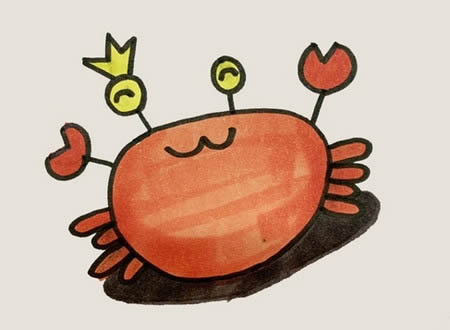 螃蟹简笔画怎么画简单又可爱 螃蟹简笔画怎么画简单又可爱