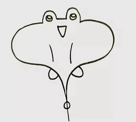 可爱的魔鬼鱼简笔画