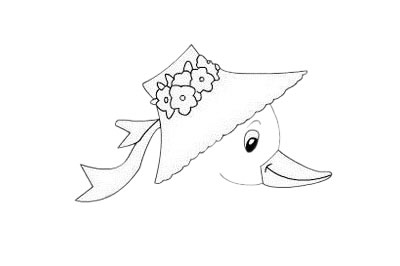 带着蝴蝶结的鸭子简笔画 带着蝴蝶结的鸭子简笔画