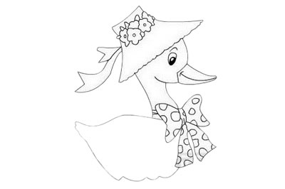 带着蝴蝶结的鸭子简笔画 带着蝴蝶结的鸭子简笔画