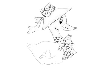 带着蝴蝶结的鸭子简笔画 带着蝴蝶结的鸭子简笔画