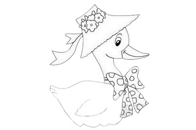 带着蝴蝶结的鸭子简笔画 带着蝴蝶结的鸭子简笔画