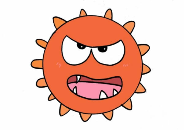 凶恶的病毒简笔画