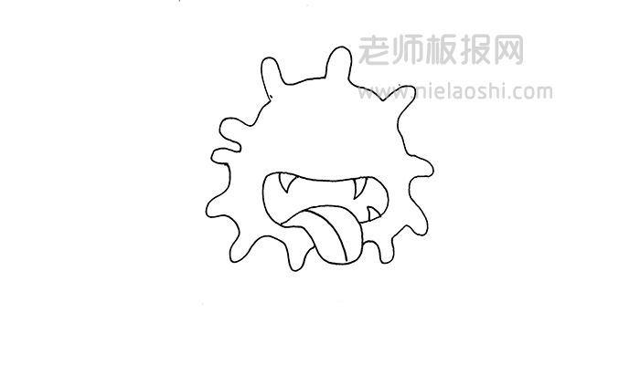 细菌病毒简笔画