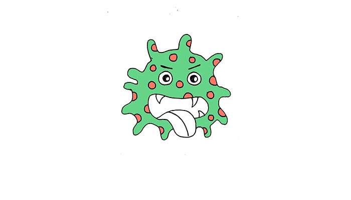 细菌病毒简笔画