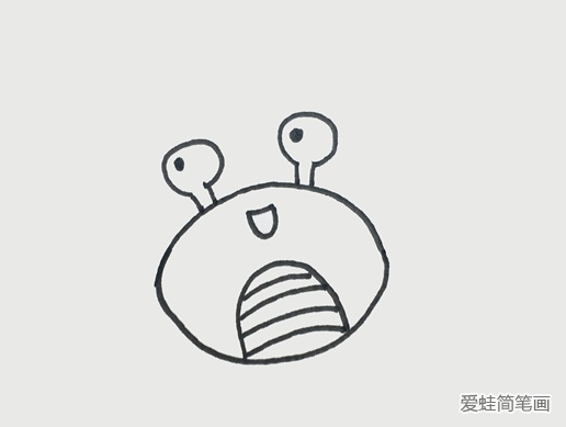 卡通小螃蟹简笔画 卡通小螃蟹简笔画