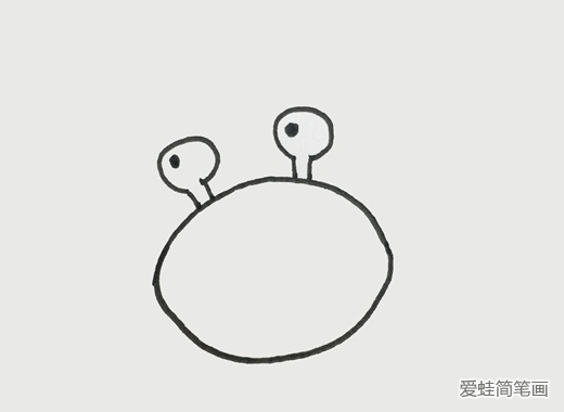 卡通小螃蟹简笔画(卡通小螃蟹简笔画大全可爱)