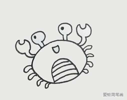 卡通小螃蟹简笔画 卡通小螃蟹简笔画