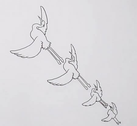 一行白鹭上青天简笔画