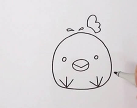 关于小鸡破壳的简笔画(关于小鸡破壳的简笔画图片)