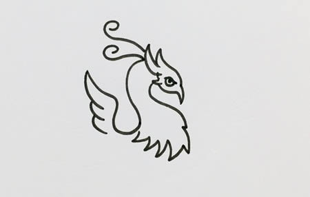 简单又霸气的火凤凰简笔画(简单又霸气的火凤凰图片)