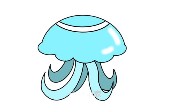 非常漂亮的水母简笔画