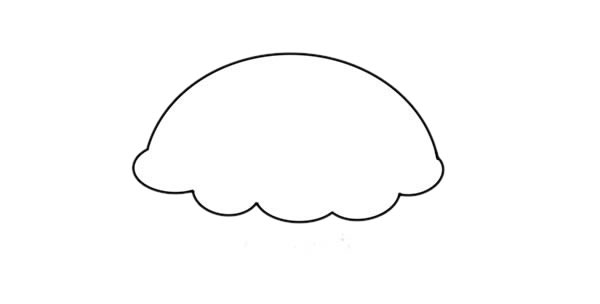 非常漂亮的水母简笔画