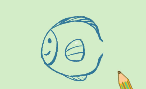 漂亮的鱼的简笔画步骤教程 漂亮的鱼的简笔画步骤教程