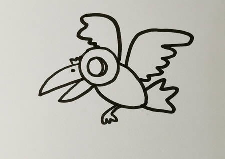 狐狸和乌鸦在一起的简笔画 狐狸和乌鸦在一起的简笔画