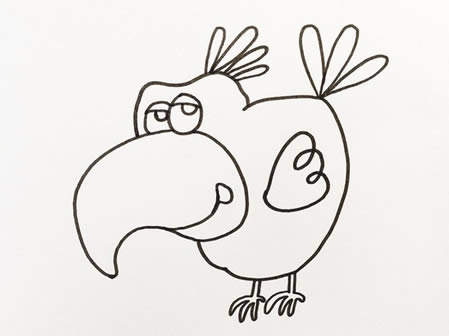 卡通风格的乌鸦简笔画步骤 卡通风格的乌鸦简笔画步骤