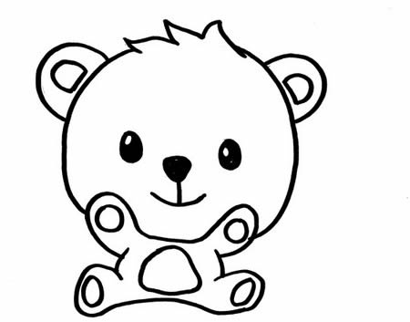 可爱的小熊简笔画教程