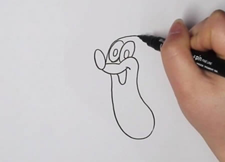 鼹鼠简笔画步骤带涂色 鼹鼠简笔画步骤带涂色