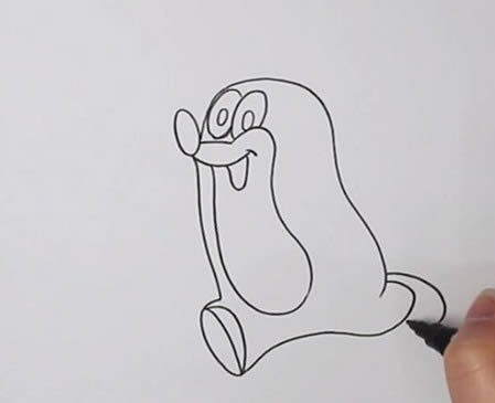 鼹鼠简笔画步骤带涂色 鼹鼠简笔画步骤带涂色