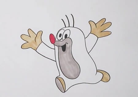 鼹鼠简笔画步骤带涂色 鼹鼠简笔画步骤带涂色