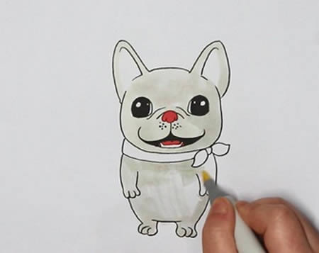 法国斗牛犬简笔画步骤 法国斗牛犬简笔画步骤