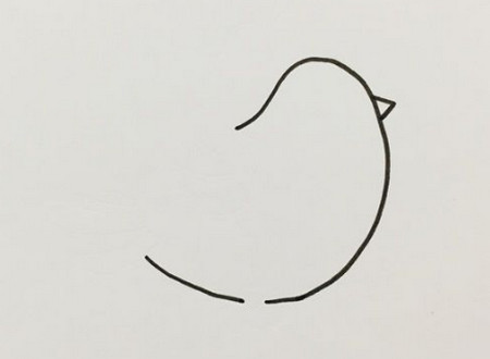 非常简单的白鸽简笔画