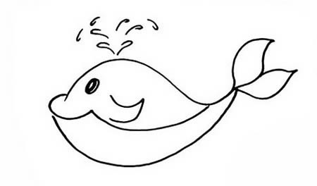 萌萌哒鲸鱼简笔画详细步骤 萌萌哒鲸鱼简笔画详细步骤