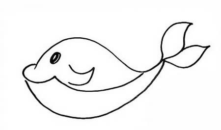 萌萌哒鲸鱼简笔画详细步骤 萌萌哒鲸鱼简笔画详细步骤