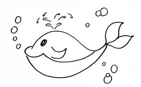 萌萌哒鲸鱼简笔画详细步骤 萌萌哒鲸鱼简笔画详细步骤