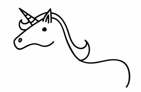 漂亮的独角兽简笔画教程 漂亮的独角兽简笔画教程