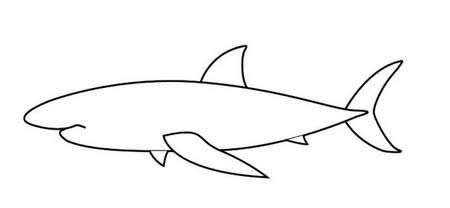 大白鲨简笔画简单画法