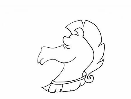 古代战马的简笔画步骤