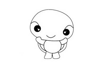 卡通乌龟简笔画可爱画法