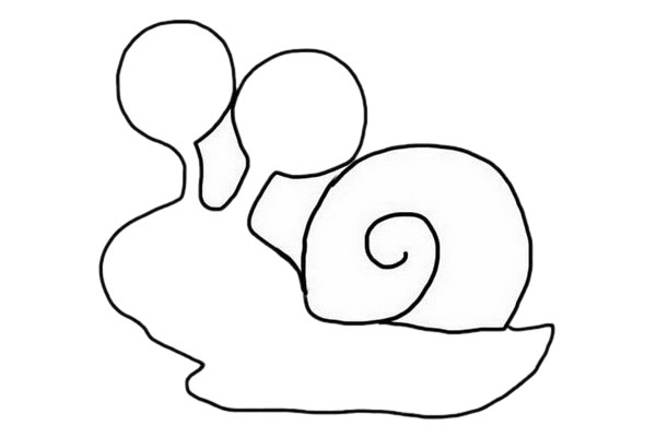 彩色卡通蜗牛简笔画怎么画简单可爱画法