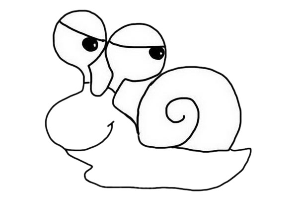 彩色卡通蜗牛简笔画怎么画简单可爱画法