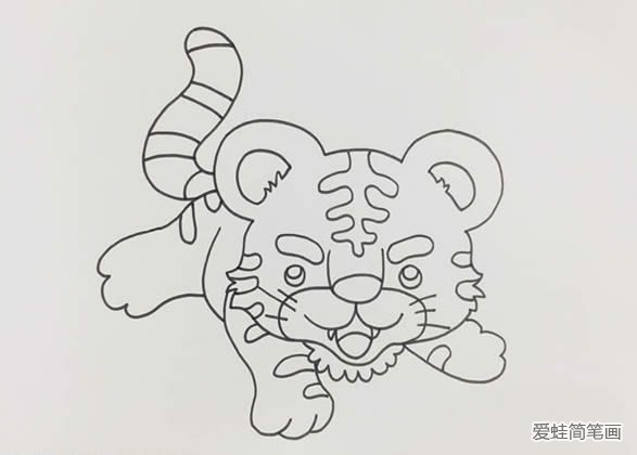 可爱的小老虎简笔画