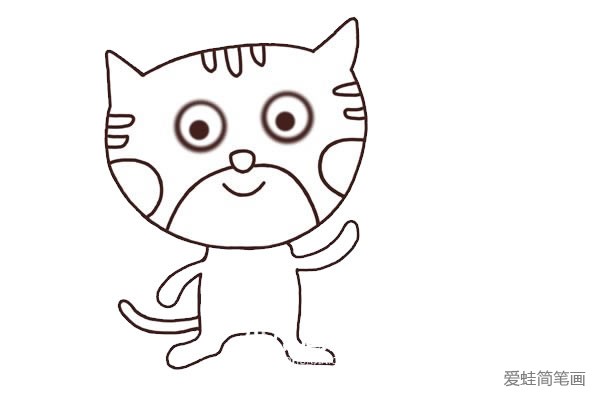 卡通老虎简笔画