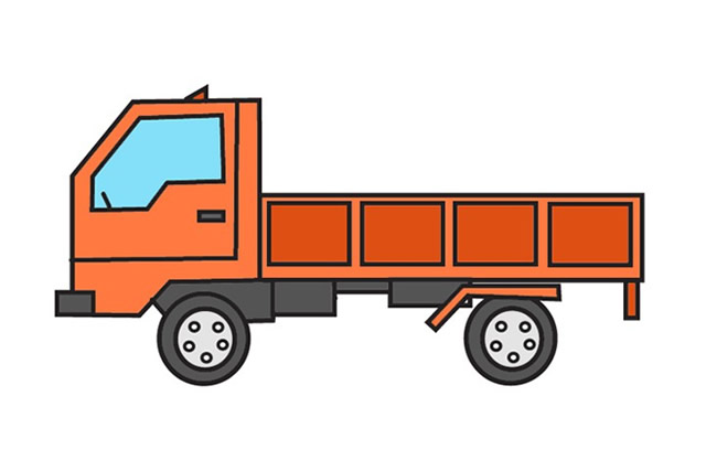 一步步教你画货车简笔画