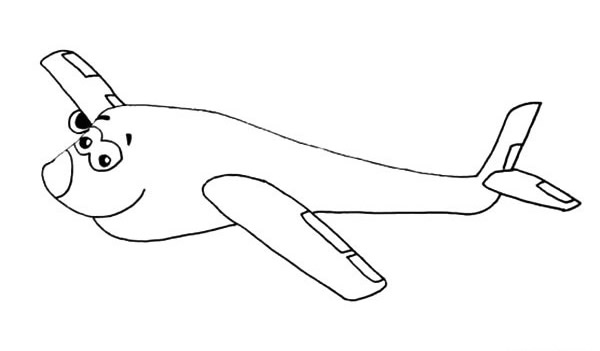卡通大飞机简笔画