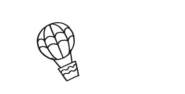 卡通的热气球简笔画 卡通的热气球简笔画