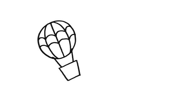 卡通的热气球简笔画 卡通的热气球简笔画