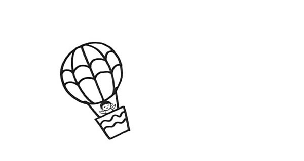 卡通的热气球简笔画 卡通的热气球简笔画