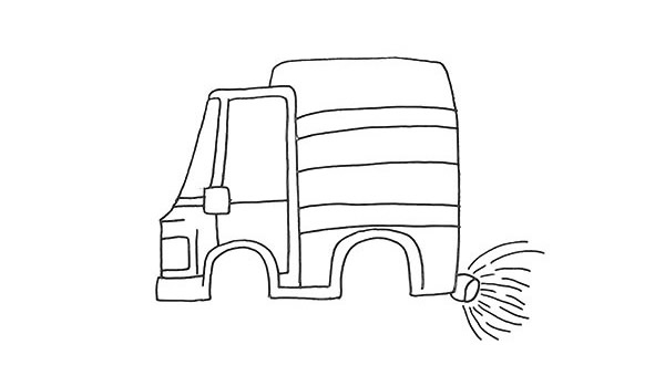 洒水车儿童简笔画