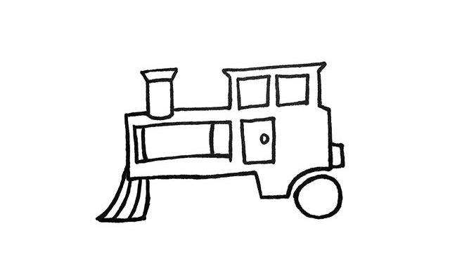 扫地车简笔画步骤